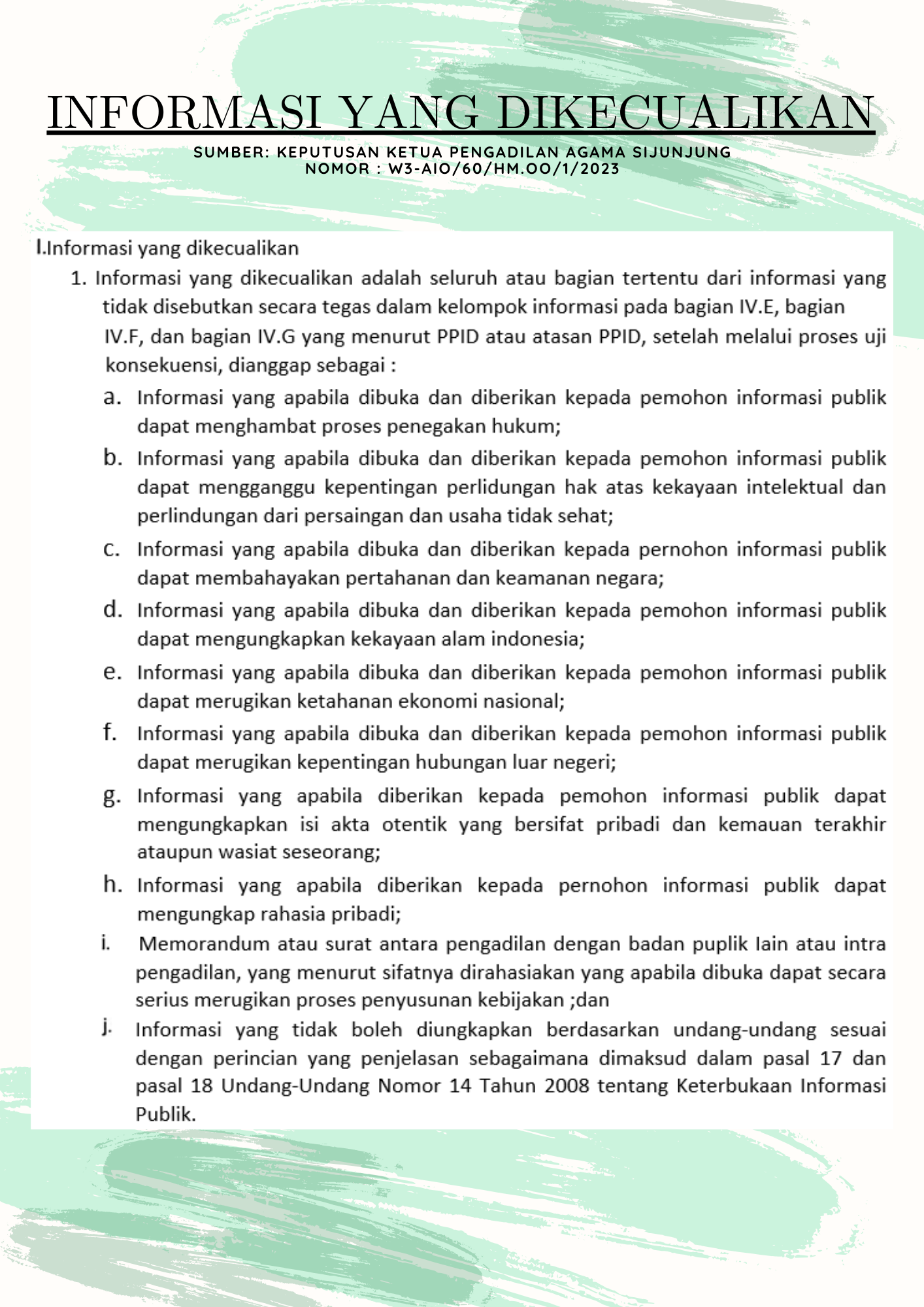 informasi yang dikecualikan 1